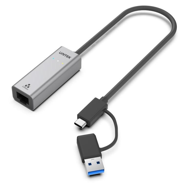 Unitek U1313C USB 3.2 Gen 1 (3.1 Gen 1) Dual-Port Docking Station, Space Grey