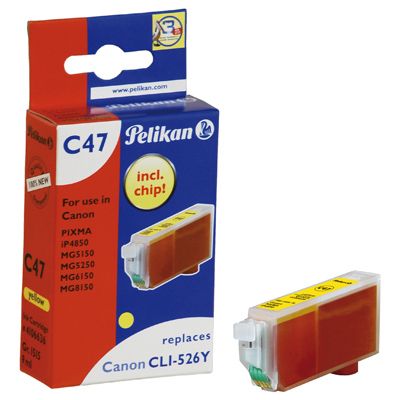 Pelikan C47 Ink Cartridge - 9ml - Yellow - Compatible with: Canon CLI-526Y