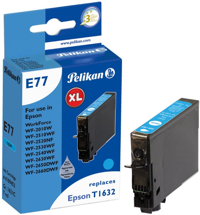 Pelikan E77 Cyan Ink Cartridge