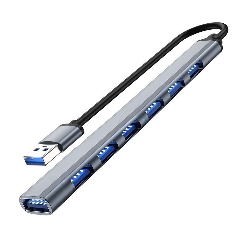 USB 3.0 to USB 2.0/3.0 Hub with 7 Ports - Silver Grey
