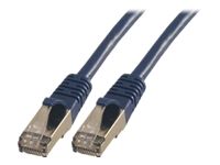 Cable de conexión MCL Samar Cat6a 2 m Pares trenzadas blindadas RJ-45 (M) a RJ-45 (M) Azul