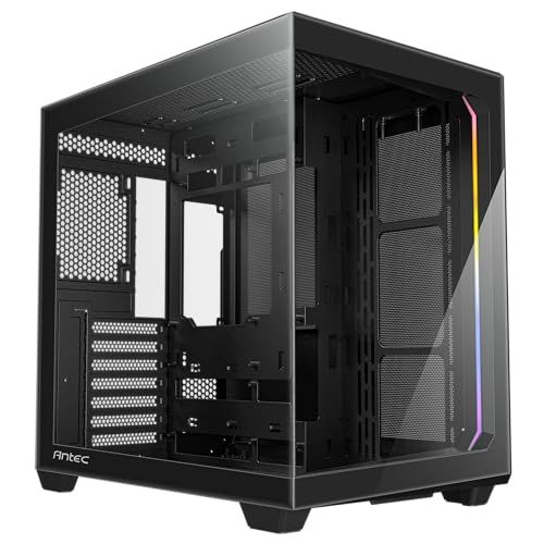 Antec C5 Gaming Case, Dual Chamber, Glass Side & Front, ATX, No Fans