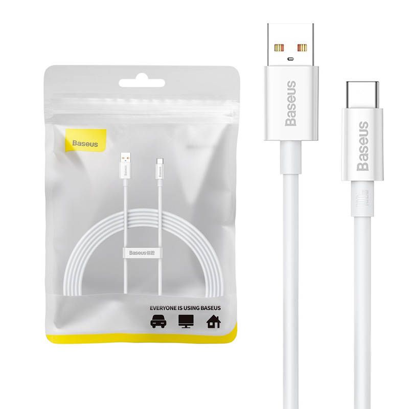 Baseus Superior 100W USB-C to USB Cable, 2m (White)