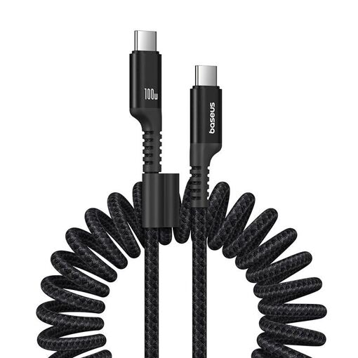 Cable de carga rápida Baseus Fish-Eye 100W USB-C a USB-C, 1m (Negro)