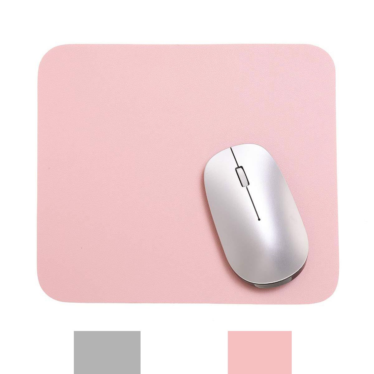 INF Waterproof Dual-Sided Mouse Pad (20x23 cm, Pink/Silver)