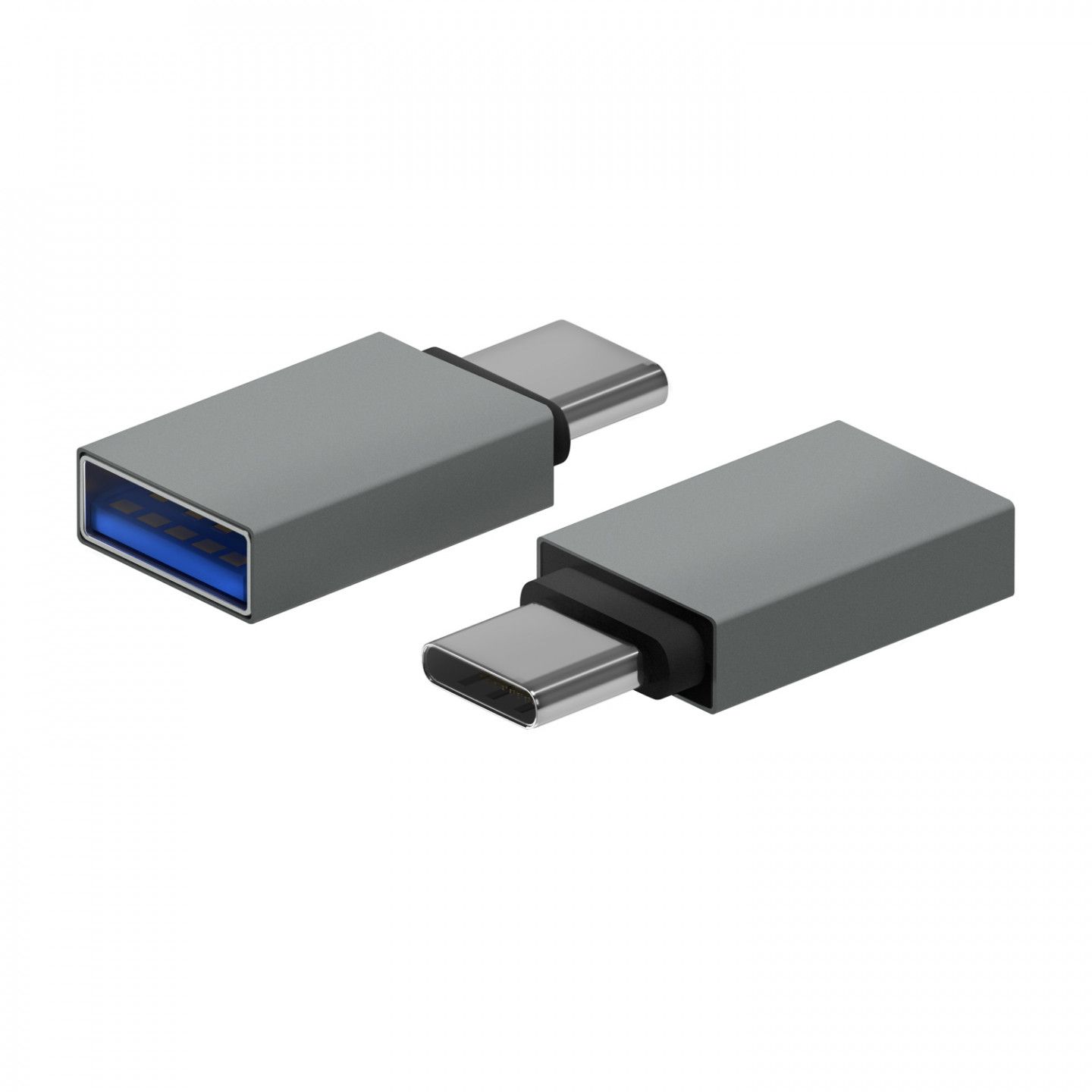 AISENS USB-C to USB-A Adapter - Grey