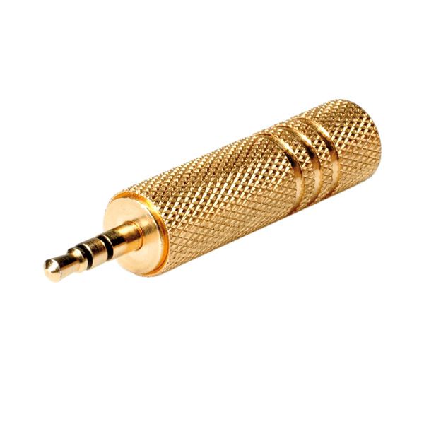 Adaptador estéreo Roline Oro 3,5 mm M - 6,35 mm F
