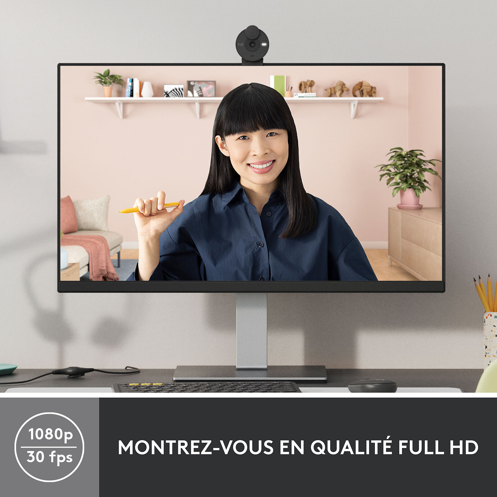 Logitech BRIO 300 (Gris grafito)