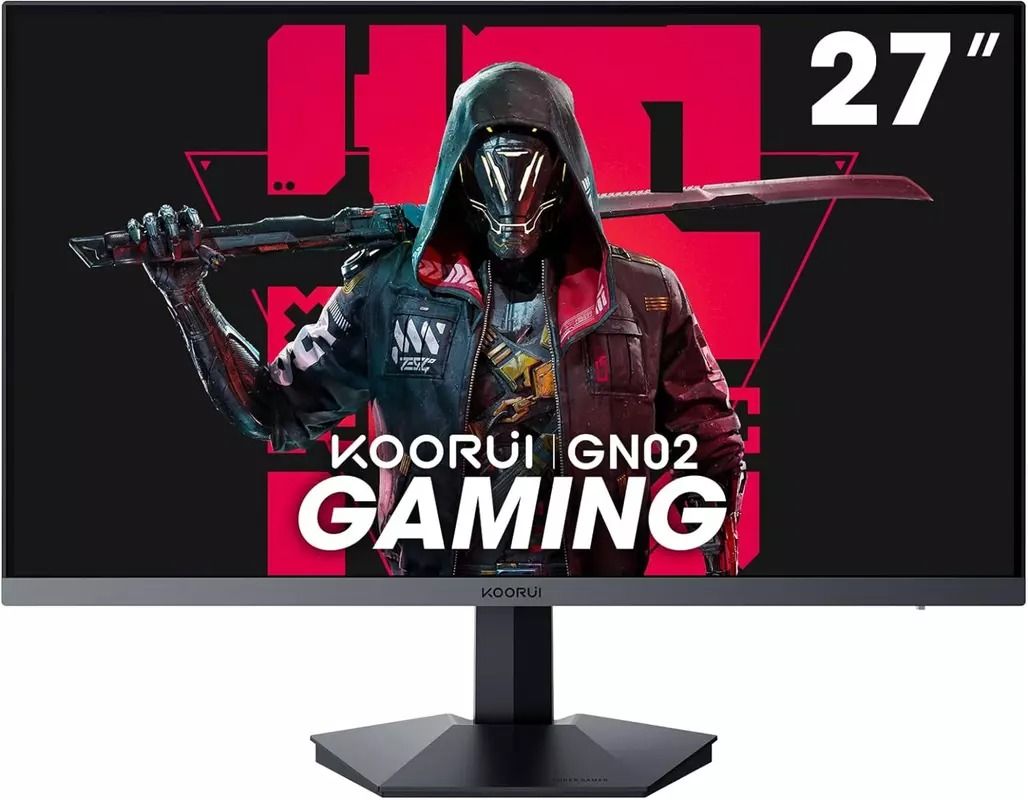 KOORUI 27-Inch Gaming Monitor, 240Hz FHD 1ms Response Time, Adaptive Sync (1920x1080p, 90% DCI-P3, 100% SRGB, HDMI, DisplayPort, VESA 75x75)