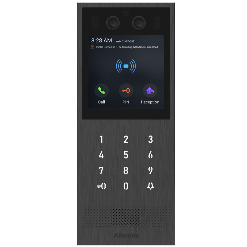 Akuvox Video-TFE X912S On-Wall Kit, 9-Inch Touch Screen, Card Reader, Black