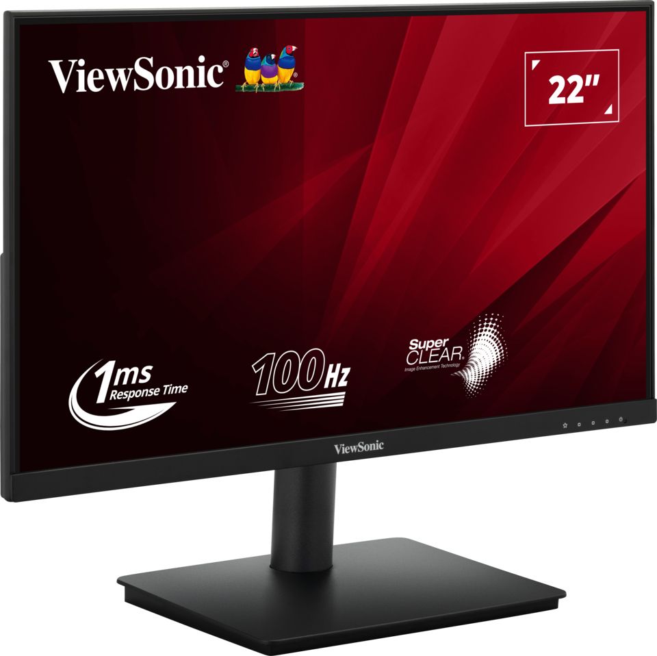 ViewSonic VA220-H - Écran LED - 22" - 1920 x 1080 Full HD (1080p) @ 100 Hz - VA - 250 cd/m² - 4000:1 - 1 ms - HDMI, VGA
