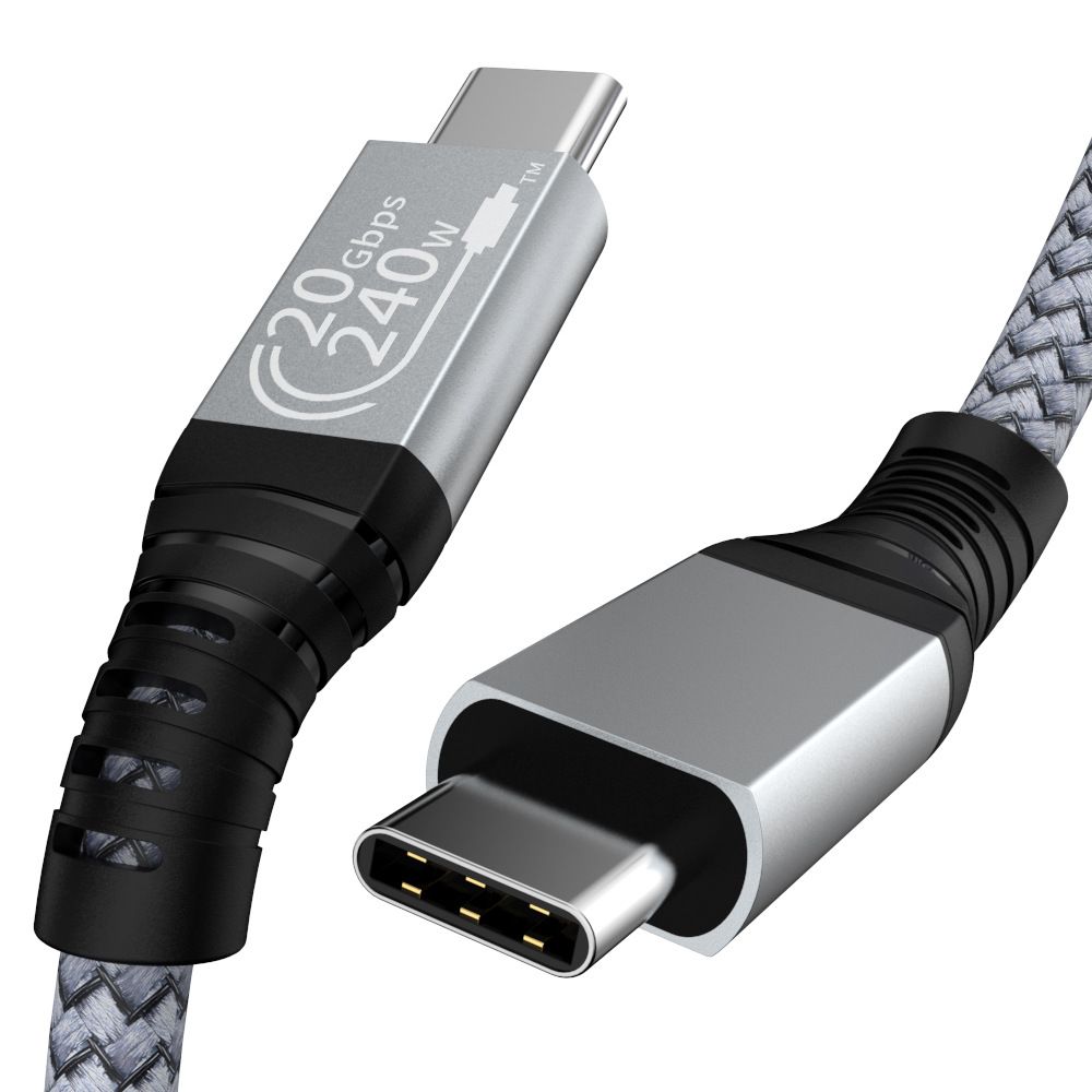 USB 3.2 Double-Ended Right Angle Cable GEN 2, 240W, 20Gbit/s - Multi-Color, 1m