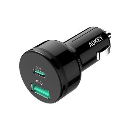 Aukey Universal Mobile Device Charger, CC-Y7, 12V Output, Black