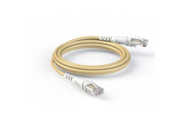 PatchSee Cat6a RJ45 Patch Cable U/UTP Beige - 7.6m