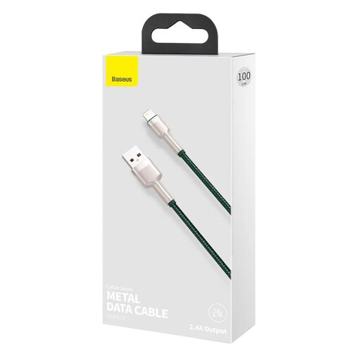 Baseus Lightning Cafule Series Metal Data Cable 2.4A 1m Green