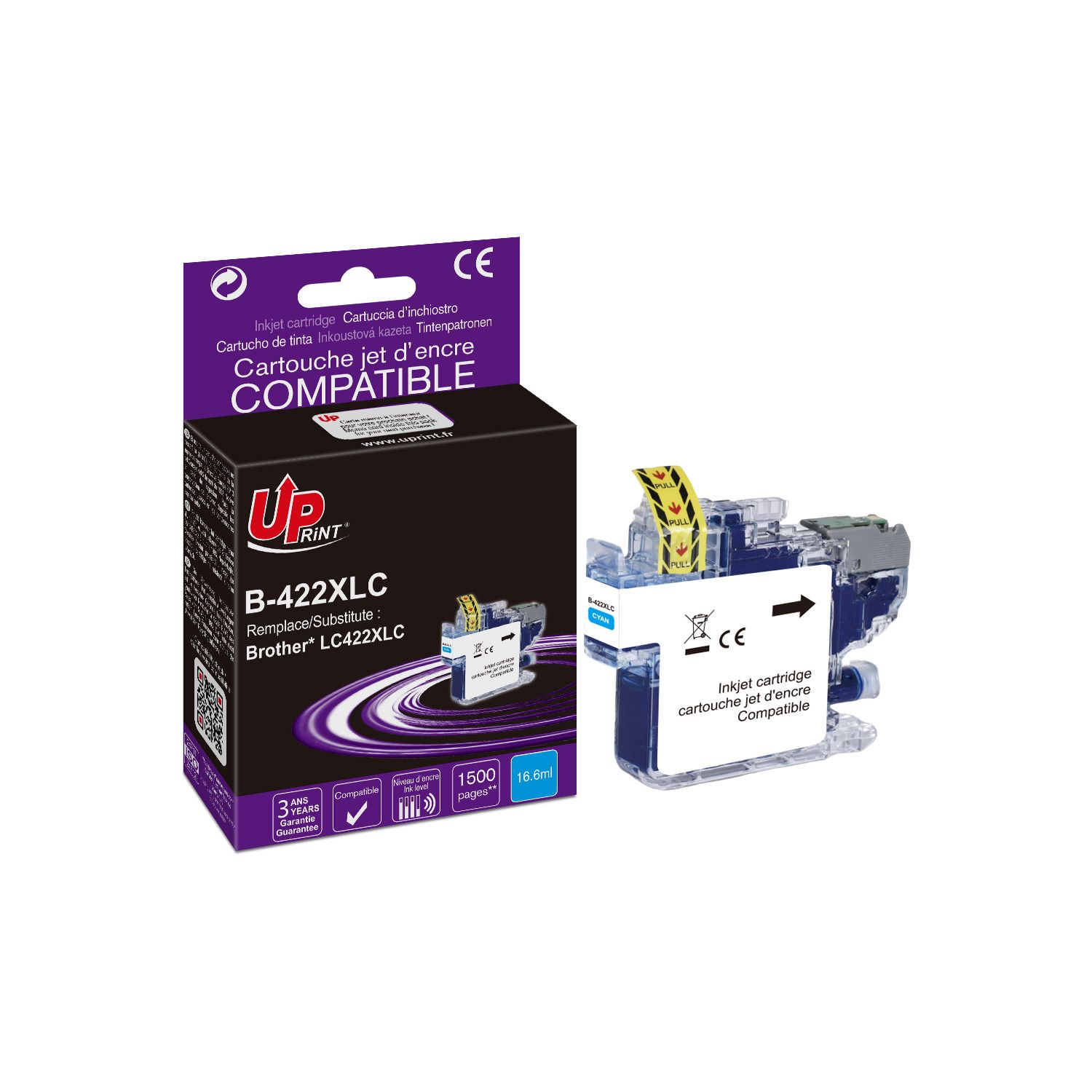 Uprint LC422 XL C Cyan Ink Cartridge