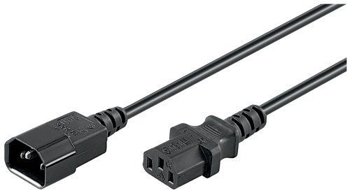 Wentronic Power Cable (S-050 AC Socket) 0.5m Black (Import Germany)