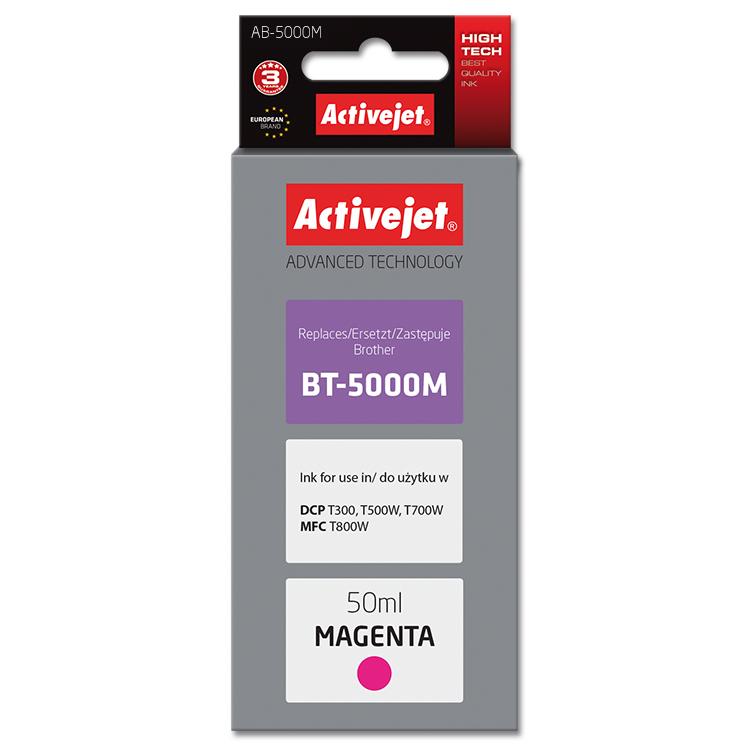Activejet AB-5000M Ink (Brother BT-5000M Replacement; Supreme; 50ml; Red)