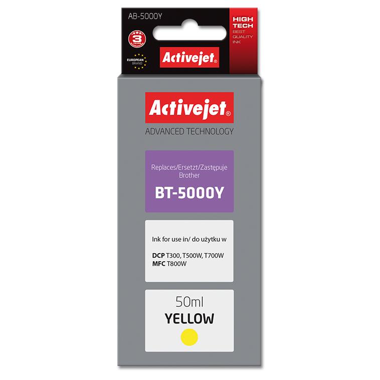 Activejet AB-5000Y Ink (Brother BT-5000Y Replacement; Supreme; 50ml; Yellow)