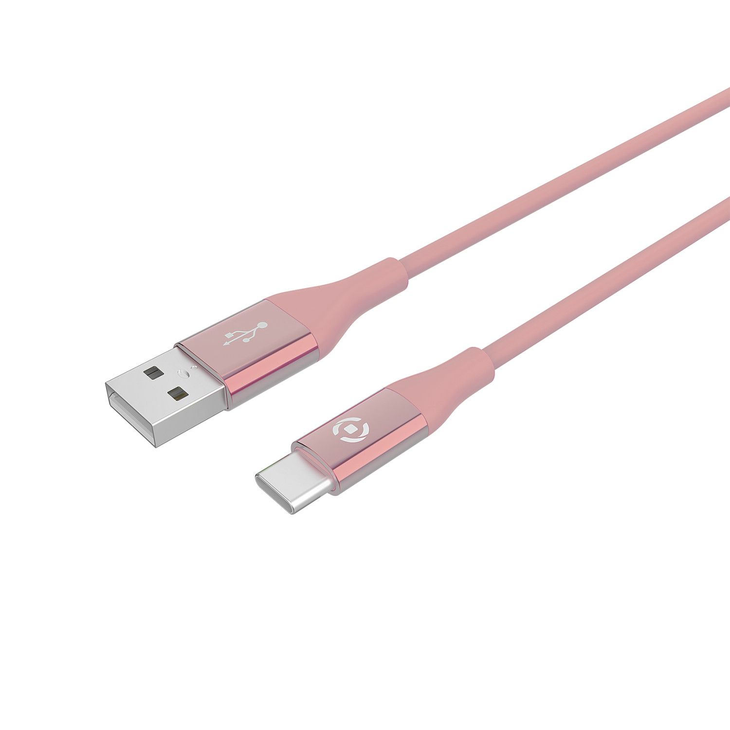 Cable Celly USB Tipo C, 1 m, USB A a C, Rosa