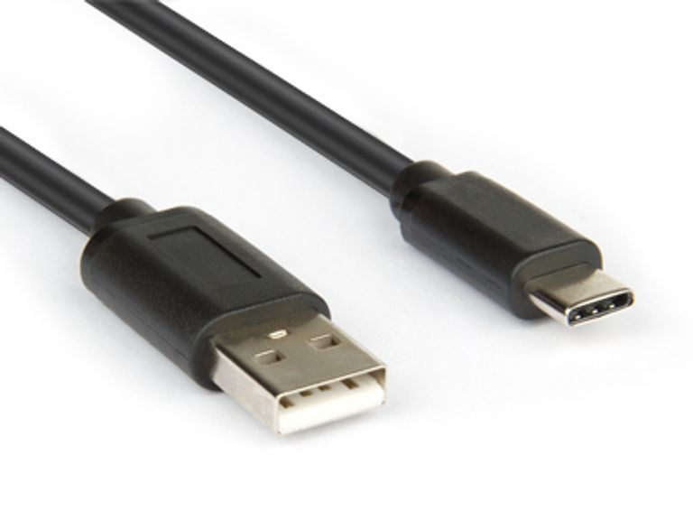 Hamlet USB 2.0 Cable, 1m, USB A to USB C, Black