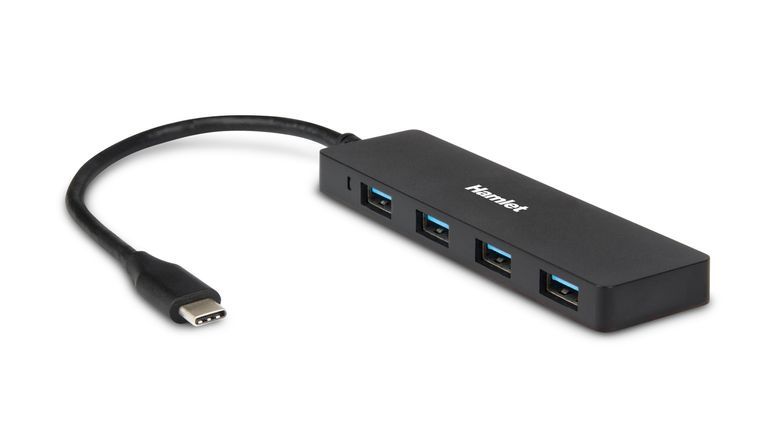 Hub et concentrateur Hamlet XHUB4031TC USB 3.2 Gen 2 (3.1 Gen 2) Type-C, Noir