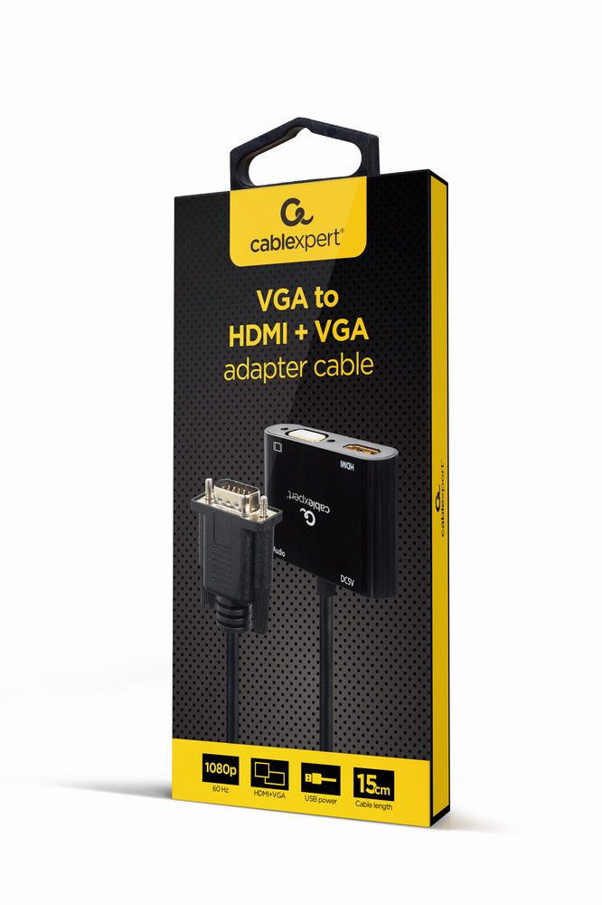 Gembird HDMI to VGA Adapter Cable, 0.15m