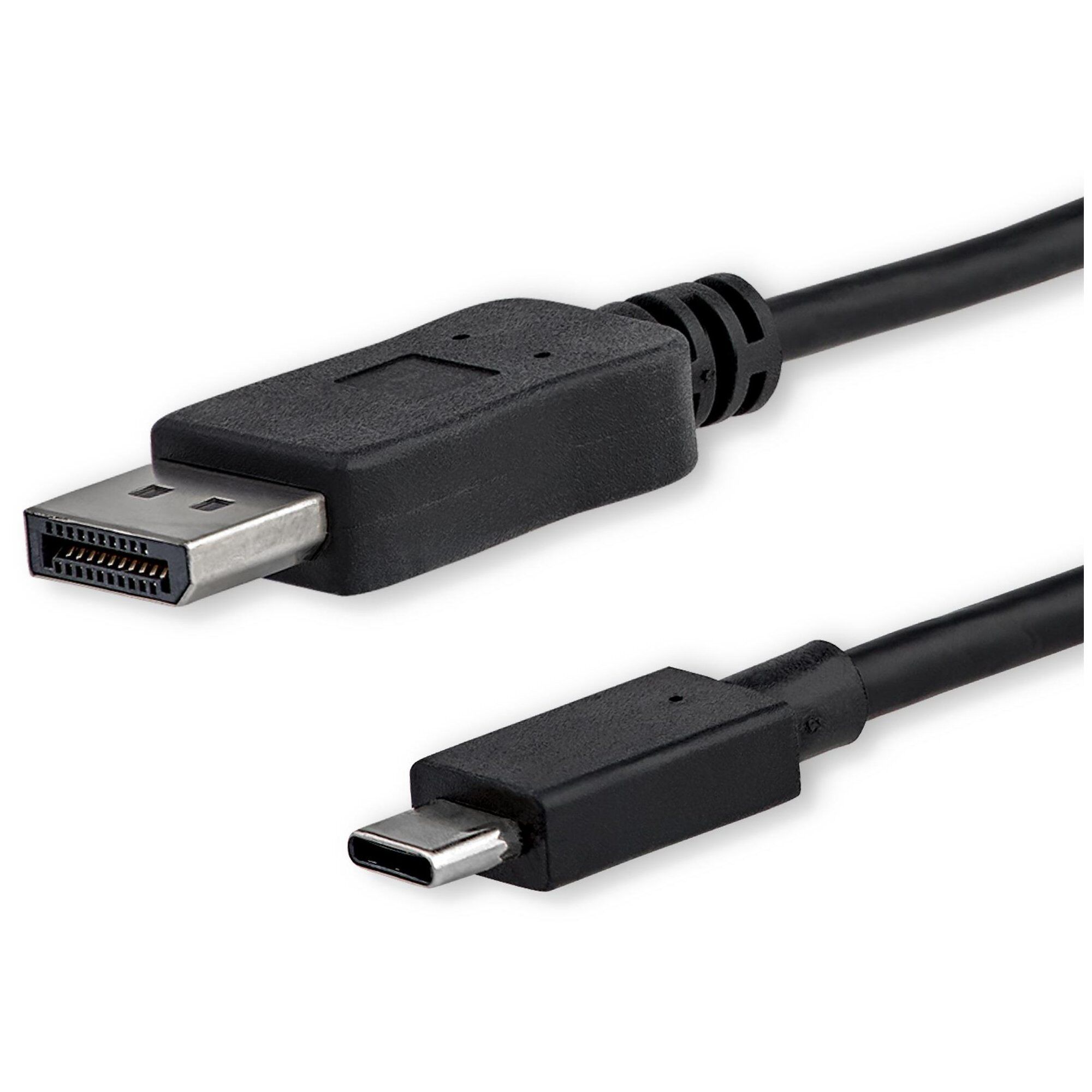 StarTech Câble adaptateur USB Type-C vers DisplayPort de 1,8 m - 4K - Câble DisplayPort - USB-C (M) pour DisplayPort (M) - Displayport 1.2/Thunderbolt 3 - 1.8 m - support pour 4K60Hz (3840 x 2160) - noir - pour P/N: TB33A1C, TB3DK2DPPD...
