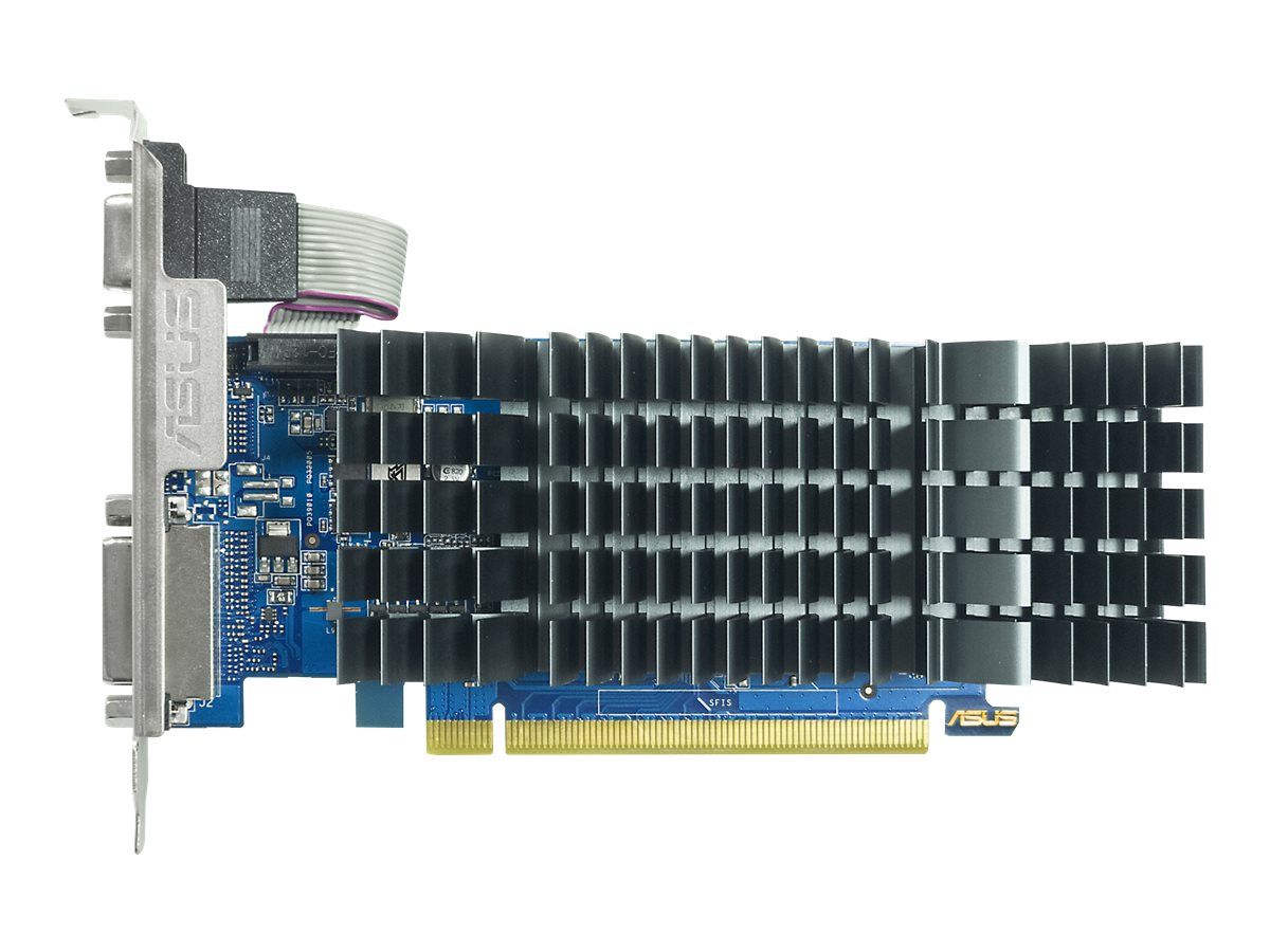 Carte graphique ASUS GeForce GT 710 EVO - GF GT 710 - 2 Go DDR3 - Profil bas PCIe 2.0 - DVI, HDMI, D-Sub - Ventilateur silencieux
