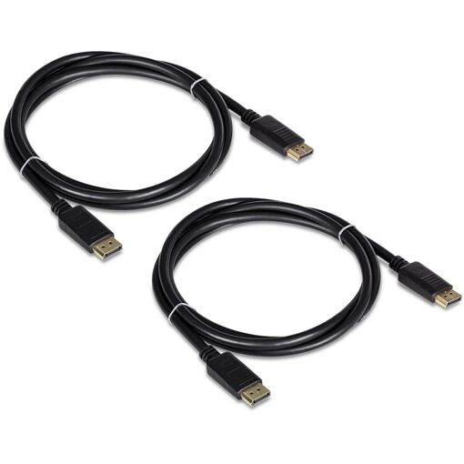 Cable Trendnet DisplayPort 1,8 m Negro (paquete de 2)