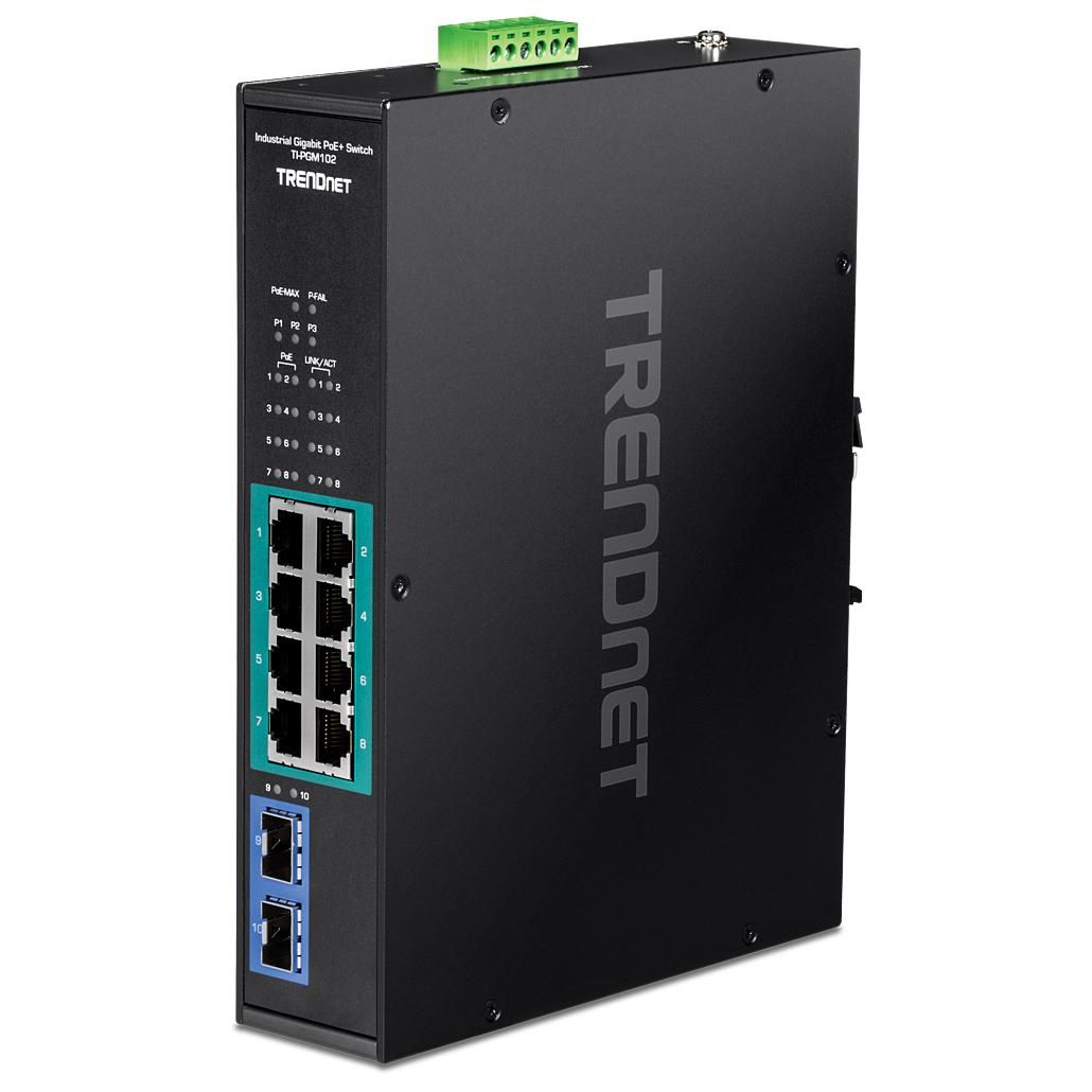 Trendnet TI-PGM102 10/100/1000 Gigabit Ethernet Switch with PoE, Black