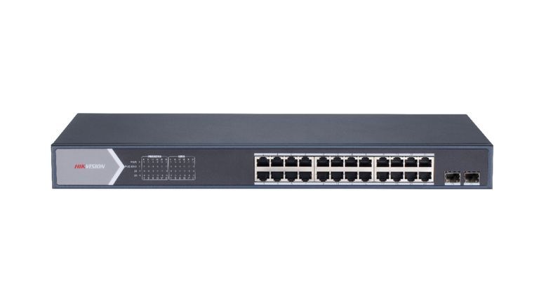 Hikvision DS-3E1526P-SI 24-Port Gigabit Ethernet Managed Switch with PoE, Black