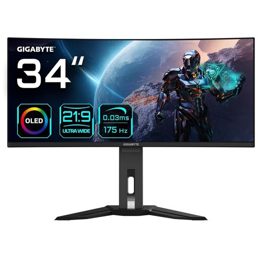 Monitor de juego curvo OLED Gigabyte MO34WQC 34" - 3440x1440 (WQHD)