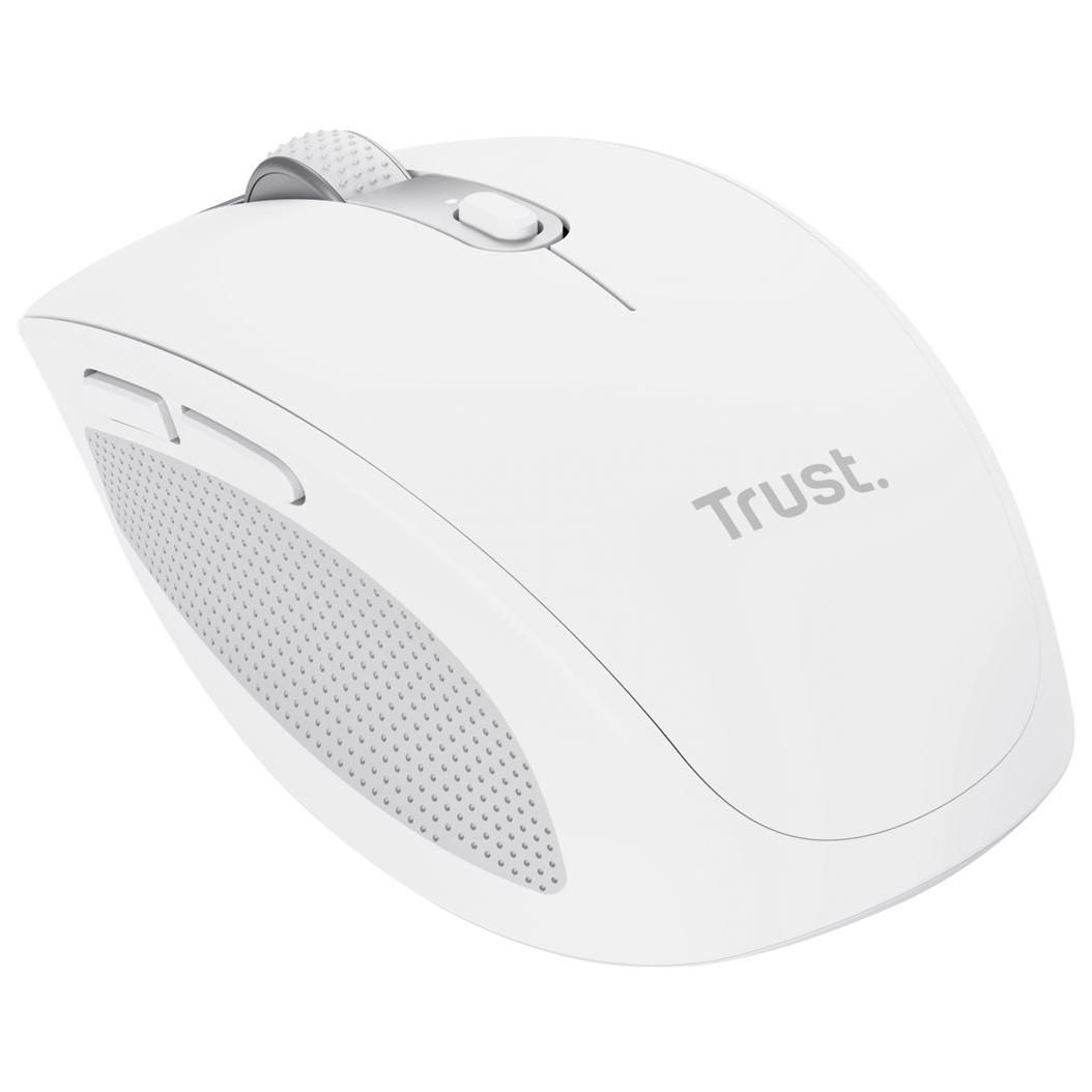 Trust Ozaa Wireless Mouse with 2.4GHz Receiver, Eco-Friendly Design, 60% Recycled Plastics - White