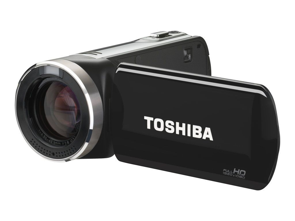 Toshiba CAMILEO X150 - Camcorder - 1080p - 5.0 MP - 10x Optical Zoom - Flash Card - Black