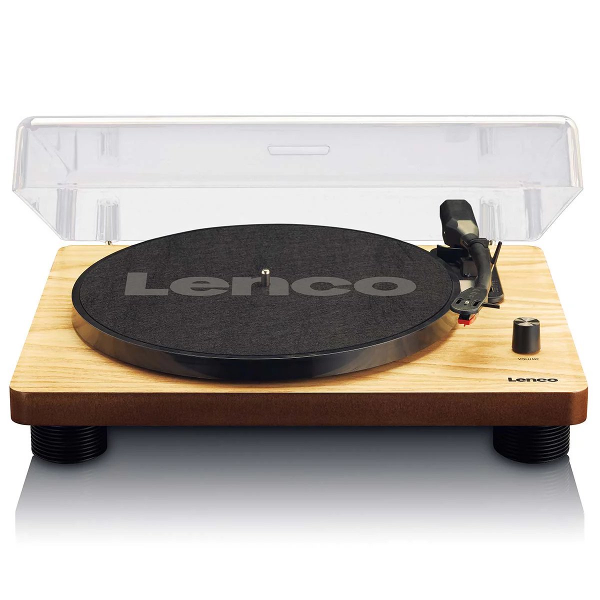 Lenco LS-50WD - Wood Turntable with Built-in Speakers and USB Encoding