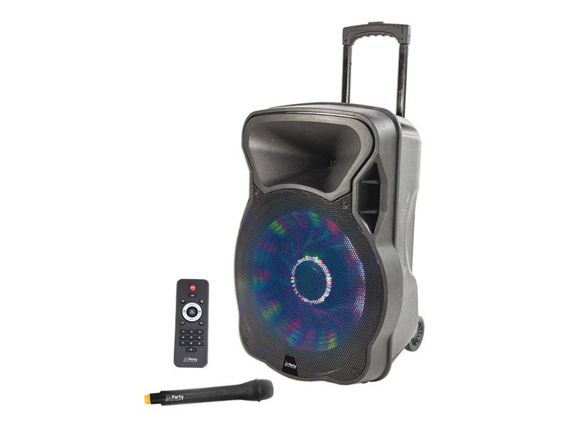 Haut-parleur sans fil Bluetooth LOTRONIC Party 15LED - Noir