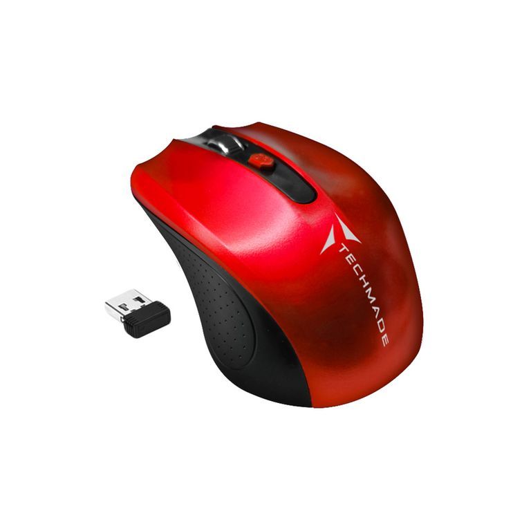 Techmade Wireless Optical Gaming Mouse TM-XJ30-RED (Ambidextrous, 1600 DPI)