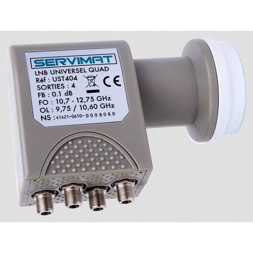 LNB Quad Universel Servimat UST404 (4 Sorties Universelles)
