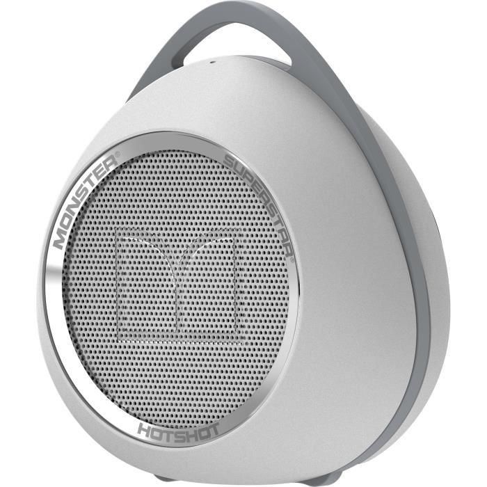 Monster Superstar Hotshot Bluetooth Portable Speaker White & Chrome
