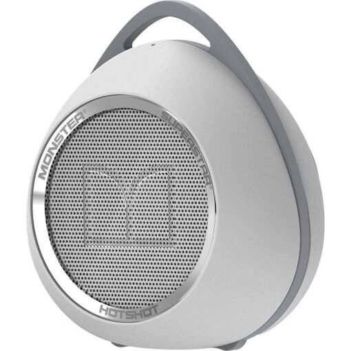 Haut-parleur portable Bluetooth Monster Superstar Hotshot Blanc et Chromé