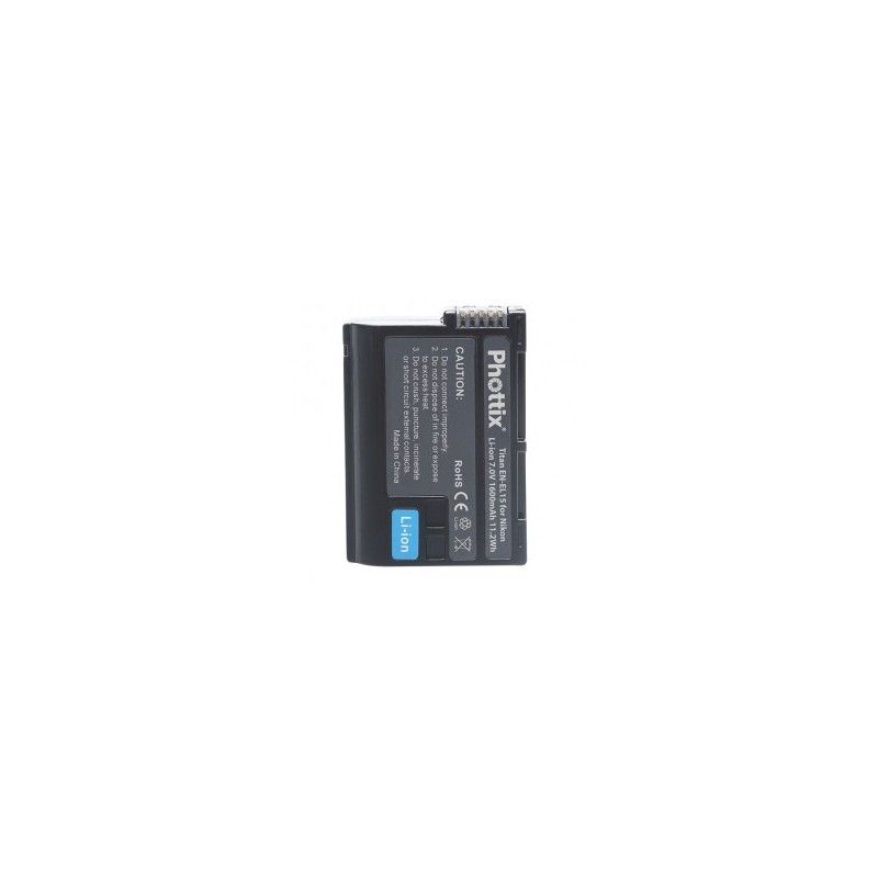 Phottix Rechargeable Battery EN-EL15 for Nikon D7000/V1/D800/D800E