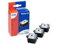 Pelikan C03 Ink Tank - Black (3x 9ml) - Compatible with Canon BCI-10Bk