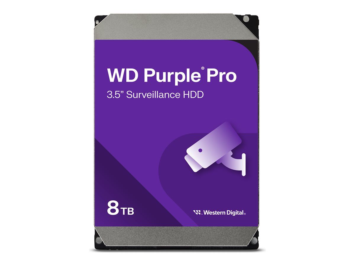 Western Digital Purple Pro 8TB Internal Hard Drive - 3.5" SATA 6Gb/s, 7200 RPM, 256MB Cache