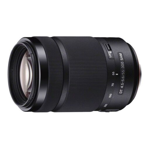 Sony SAL55300 Telephoto Lens - 55-300mm - f/4.5-5.6 DT SAM - Sony A Mount - for NEX-VG900, SLT-A Series