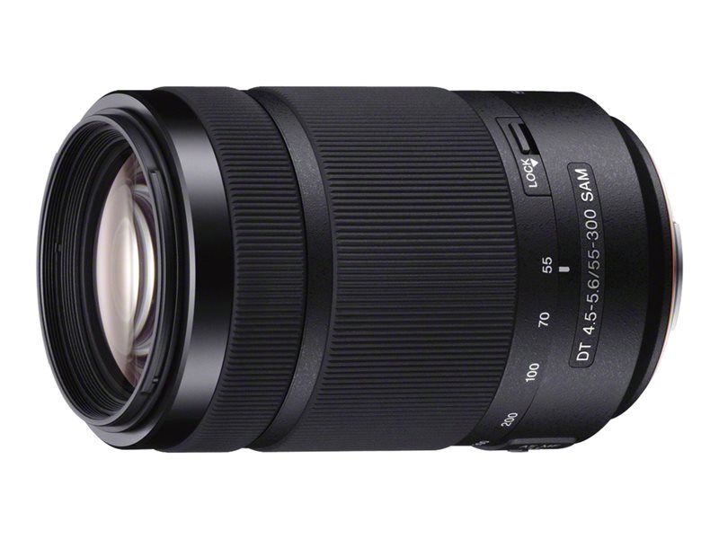 Sony SAL55300 Telephoto Lens - 55-300mm - f/4.5-5.6 DT SAM - Sony A Mount - for NEX-VG900, SLT-A Series