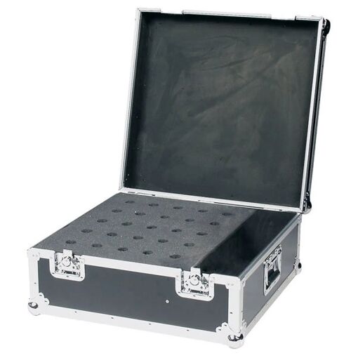 Dap Audio D7358B - Black - Microphone Flight Case with Pre-Cut Foam and Cable Compartment