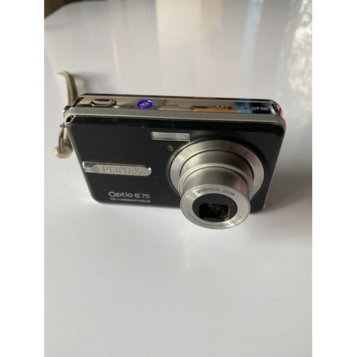 Ricoh Pentax Optio E75 Compact Camera - 10.1 MP - 3x Optical Zoom - Black