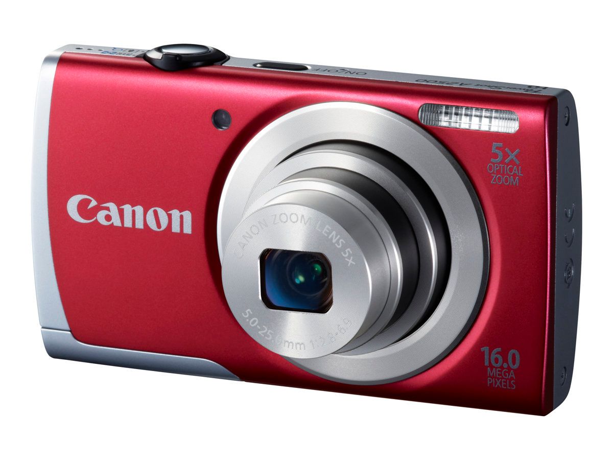Canon Compact Camera - 16.0MP - 720p - 5x Optical Zoom - Red