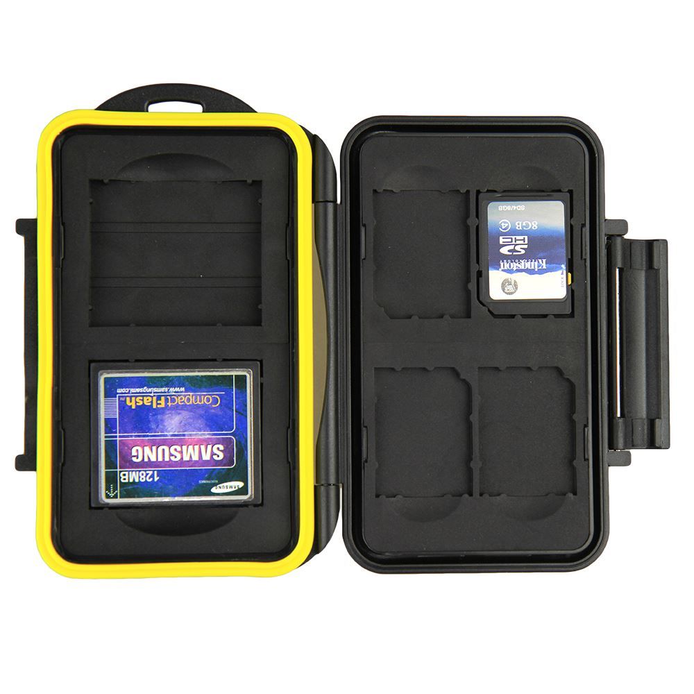 JJC Waterproof Memory Card Case - 2 x CompactFlash & 4 x SD, SDHC, SDXC